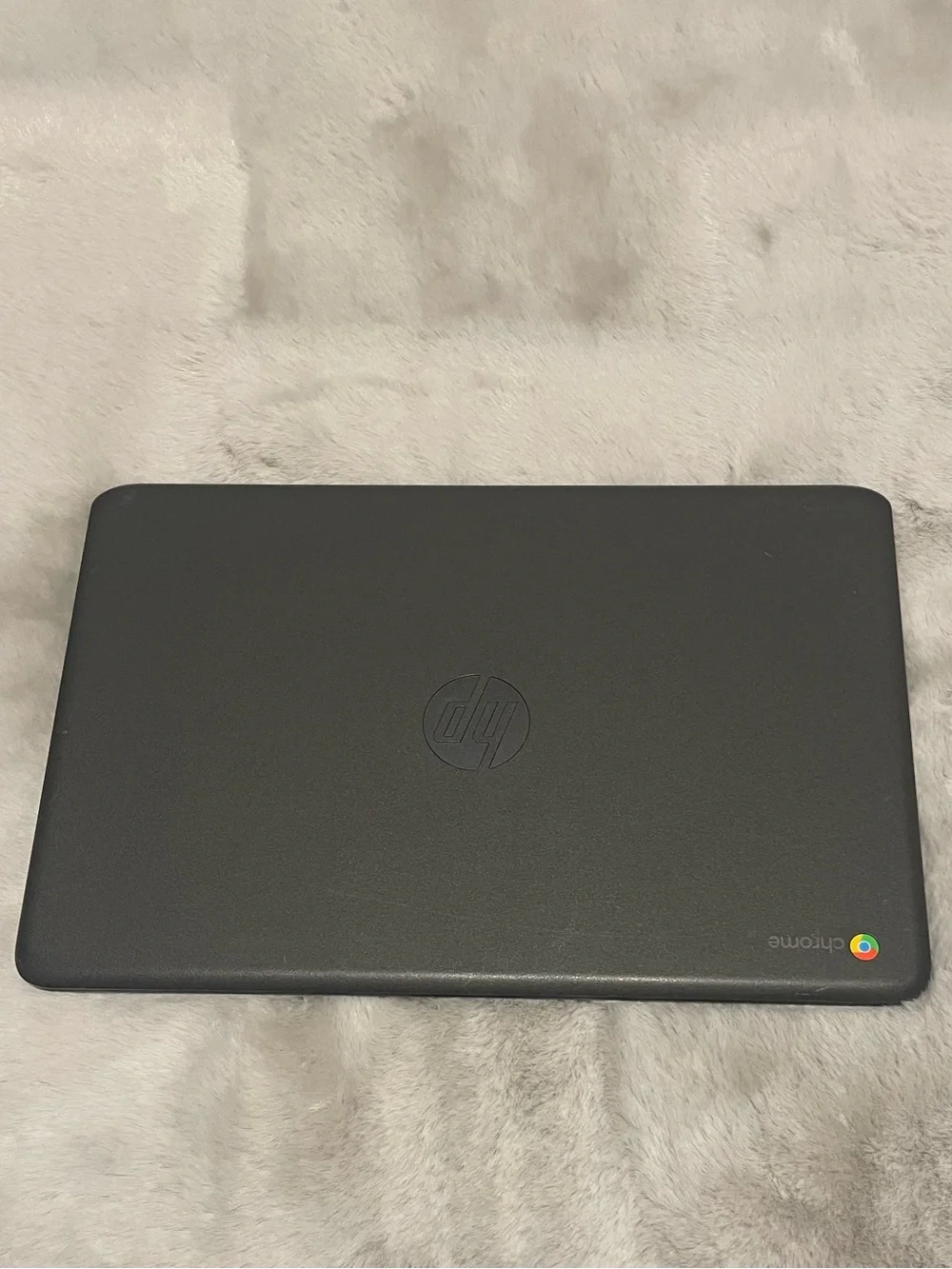 HP Chromebook Laptop in Black with Chrome Accent